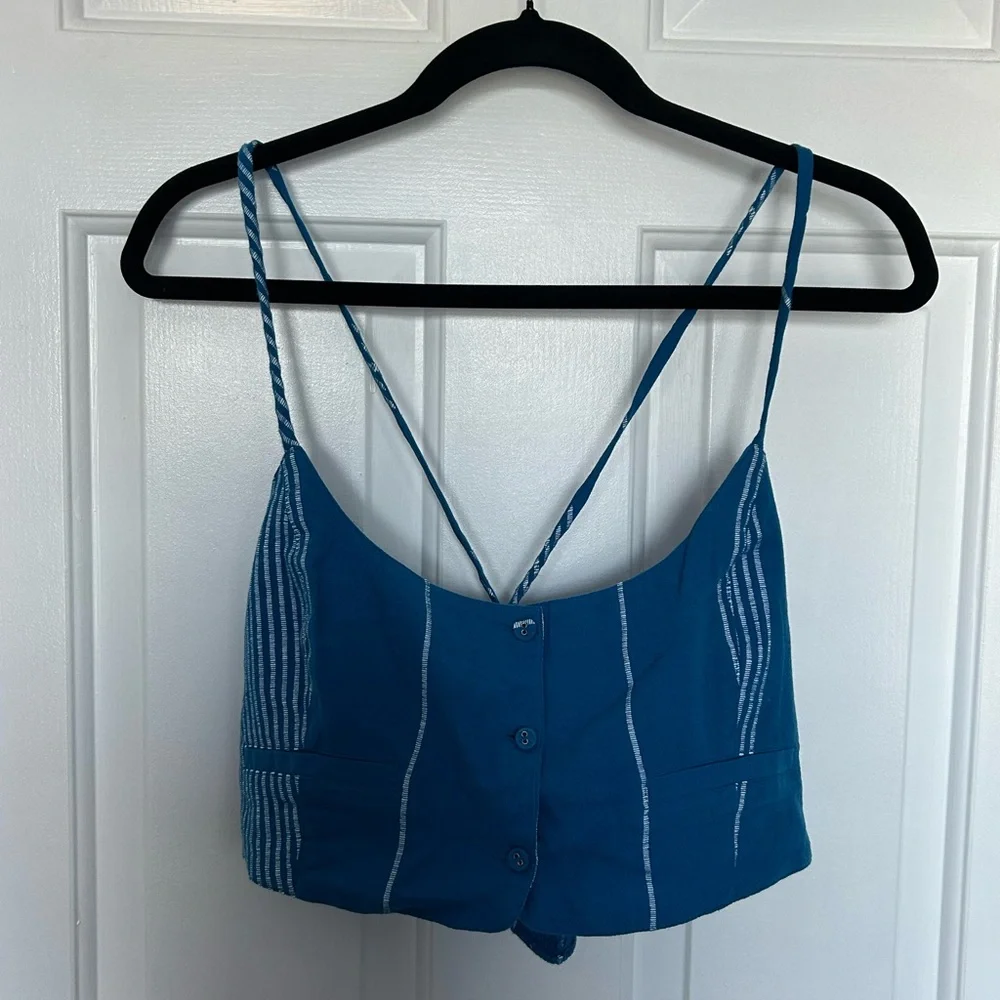 Free People Striped Blue and White Ensemble - Picture 4 of 7